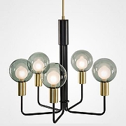 Люстра Imperiumloft Pearl Grey PEARL01 цвет плафона/подвески Серый, цвет арматуры Латунь, Черный