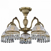 Люстра на штанге Reccagni Angelo 6220 PL 6220/5 цвет плафона/подвески Прозрачный, цвет арматуры Бронза