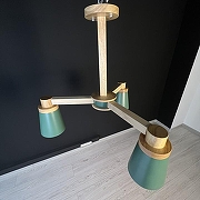 Люстра на штанге Imperiumloft Prop Green prop01 цвет плафона/подвески Зеленый, цвет арматуры Коричневый-2