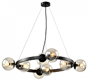 Люстра Lussole Fishers LSP-8797 цвет плафона/подвески Оранжевый, цвет арматуры Черный-1