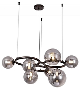 Люстра Lussole Downey LSP-8805 цвет плафона/подвески Серый, цвет арматуры Коричневый-1