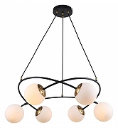 Люстра Lussole LSP-8889 LSP-8890 цвет плафона/подвески Белый, цвет арматуры Бронза, Черный-1