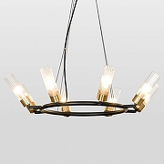 Люстра Lussole Lyon LSP-8906 цвет плафона/подвески Белый, цвет арматуры Бронза, Черный