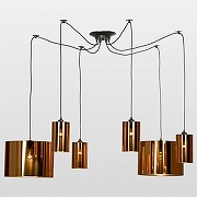 Люстра Lussole Lincoln LSP-8944 цвет плафона/подвески Медь, цвет арматуры Черный