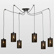 Люстра Lussole Lincoln LSP-8945 цвет плафона/подвески Серый, цвет арматуры Черный