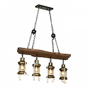 Люстра Lussole MIDLAND LSP-8981 цвет плафона/подвески Прозрачный, цвет арматуры Коричневый, Черный-1