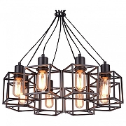 Люстра Lussole Badger LSP-9541 цвет плафона/подвески Черный, цвет арматуры Черный