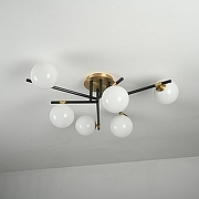 Люстра Imperiumloft MARYON maryon01 цвет плафона/подвески Белый, цвет арматуры Латунь, Черный-3