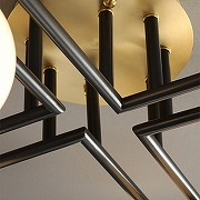 Люстра Imperiumloft MARYON maryon01 цвет плафона/подвески Белый, цвет арматуры Латунь, Черный-6