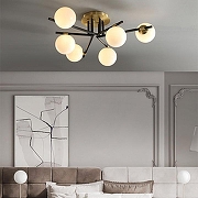 Люстра Imperiumloft MARYON maryon01 цвет плафона/подвески Белый, цвет арматуры Латунь, Черный-14