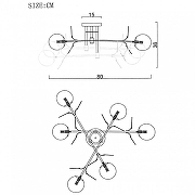 Люстра Imperiumloft MATISSE matisse-b цвет плафона/подвески Белый, цвет арматуры Золото-11