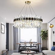 Люстра Imperiumloft MILAN MILAN01 цвет плафона/подвески Прозрачный, цвет арматуры Золото, Черный-6