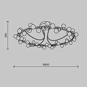 Люстра Maytoni Tessara MOD081CL-L48G3K цвет плафона/подвески Белый, цвет арматуры Золото-4