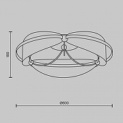 Люстра Maytoni Breeze MOD281CL-L45BS3K цвет плафона/подвески Прозрачный, цвет арматуры Латунь-5