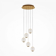 Люстра Maytoni Sapph1re MOD293PL-L30BS3K цвет плафона/подвески Прозрачный, цвет арматуры Латунь-1