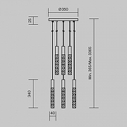 Люстра Maytoni Selemo MOD328PL-L18BS3K цвет плафона/подвески Прозрачный, цвет арматуры Латунь-6