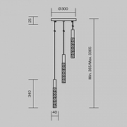 Люстра Maytoni Selemo MOD328PL-L9CH3K цвет плафона/подвески Прозрачный, цвет арматуры Хром-6