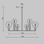 Люстра на штанге Maytoni Status MOD333PL-06BS1 цвет латунь-9