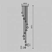 Люстра Maytoni Pharao MOD361PL-L58BS3K цвет плафона/подвески Прозрачный, цвет арматуры Латунь, Черный-9