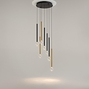 Люстра Maytoni Bubble dream MOD383PL-L20BBS3K цвет плафона/подвески Прозрачный, цвет арматуры Латунь, Черный-3