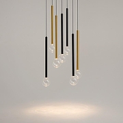 Люстра Maytoni Bubble dream MOD383PL-L20BBS3K цвет плафона/подвески Прозрачный, цвет арматуры Латунь, Черный-4