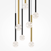 Люстра Maytoni Bubble dream MOD383PL-L20BBS3K цвет плафона/подвески Прозрачный, цвет арматуры Латунь, Черный-6