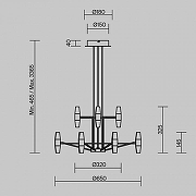 Люстра Maytoni Arana MOD401PL-L72BS3K цвет плафона/подвески Белый, Прозрачный, цвет арматуры Латунь-6