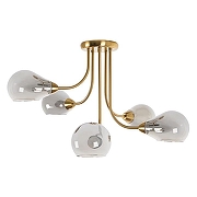 Люстра MyFar Milagros MR1280-5C цвет плафона/подвески Дымчатый, цвет арматуры Латунь-2