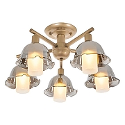 Люстра на штанге MyFar Lisa MR1481-5C цвет шампань-1