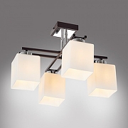 Люстра на штанге MyFar Eileen MR1501-4C цвет венге, хром-3