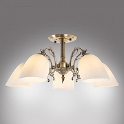 Люстра на штанге MyFar Biene MR1521-5C цвет плафона/подвески Белый, цвет арматуры Бронза-4