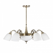 Люстра на штанге MyFar Ceiling MR1523-8C цвет плафона/подвески Белый, цвет арматуры Бронза-4