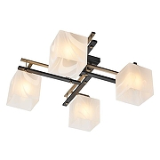 Люстра MyFar Bona MR1590-4C цвет плафона/подвески Белый, цвет арматуры Бронза, Черный-1