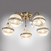 Люстра MyFar Frank MR1651-5C цвет плафона/подвески Белый, Бронза, цвет арматуры Бронза-3