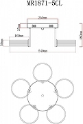 Люстра MyFar Vinsent MR1871-5CL цвет плафона/подвески Прозрачный, цвет арматуры Белый-2