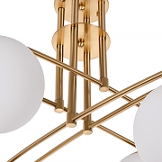 Люстра на штанге MyFar Aerton MR1941-8C цвет плафона/подвески Белый, цвет арматуры Латунь-4