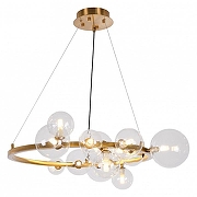 Люстра MyFar George MR2041-14P цвет плафона/подвески Прозрачный, цвет арматуры Латунь-4