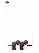 Люстра MyFar Michelle MR2080-4P цвет плафона/подвески Белый, Коричневый, цвет арматуры Черный-1