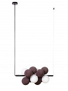 Люстра MyFar Michelle MR2080-4P цвет плафона/подвески Белый, Коричневый, цвет арматуры Черный-2
