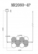 Люстра MyFar Michelle MR2080-4P цвет плафона/подвески Белый, Коричневый, цвет арматуры Черный-7