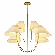 Люстра на штанге MyFar Lukas MR2390-6C цвет плафона/подвески Белый, цвет арматуры Бронза-4