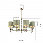 Люстра ST-Luce Oleo SL1121.103.08 цвет плафона/подвески Оливковый, цвет арматуры Никель-11