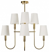Люстра на штанге MyFar Gabriel MR2430-8P цвет плафона/подвески Белый, цвет арматуры Золото