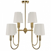 Люстра на штанге MyFar Gabriel MR2430-8P цвет плафона/подвески Белый, цвет арматуры Золото-1