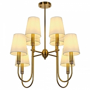 Люстра на штанге MyFar Gabriel MR2430-8P цвет плафона/подвески Белый, цвет арматуры Золото-3