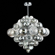 Люстра на штанге ST-Luce Vinetto SL1124.103.29 цвет плафона/подвески Дымчатый, Прозрачный, цвет арматуры Хром-3