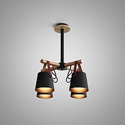 Люстра на штанге Imperiumloft NATURA NATURA-C01 цвет плафона/подвески Черный, цвет арматуры Черный