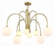 Люстра на штанге ST-Luce Jineto SL1204.202.08 цвет плафона/подвески Черный, цвет арматуры Золото-1