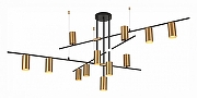 Люстра на штанге ST-Luce Sormano SL1206.402.12 цвет плафона/подвески Латунь, цвет арматуры Черный