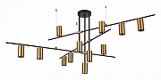 Люстра на штанге ST-Luce Sormano SL1206.402.12 цвет плафона/подвески Латунь, цвет арматуры Черный-1